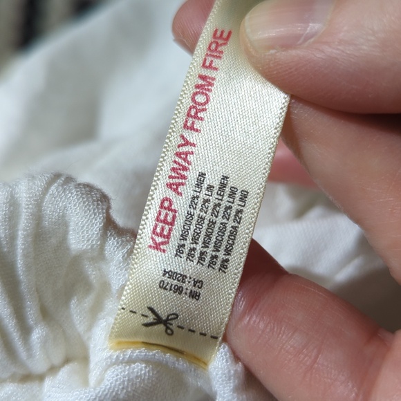 ******"SOLD*******NWT Free People white linen blend wide leg croppe - Picture 11 of 11